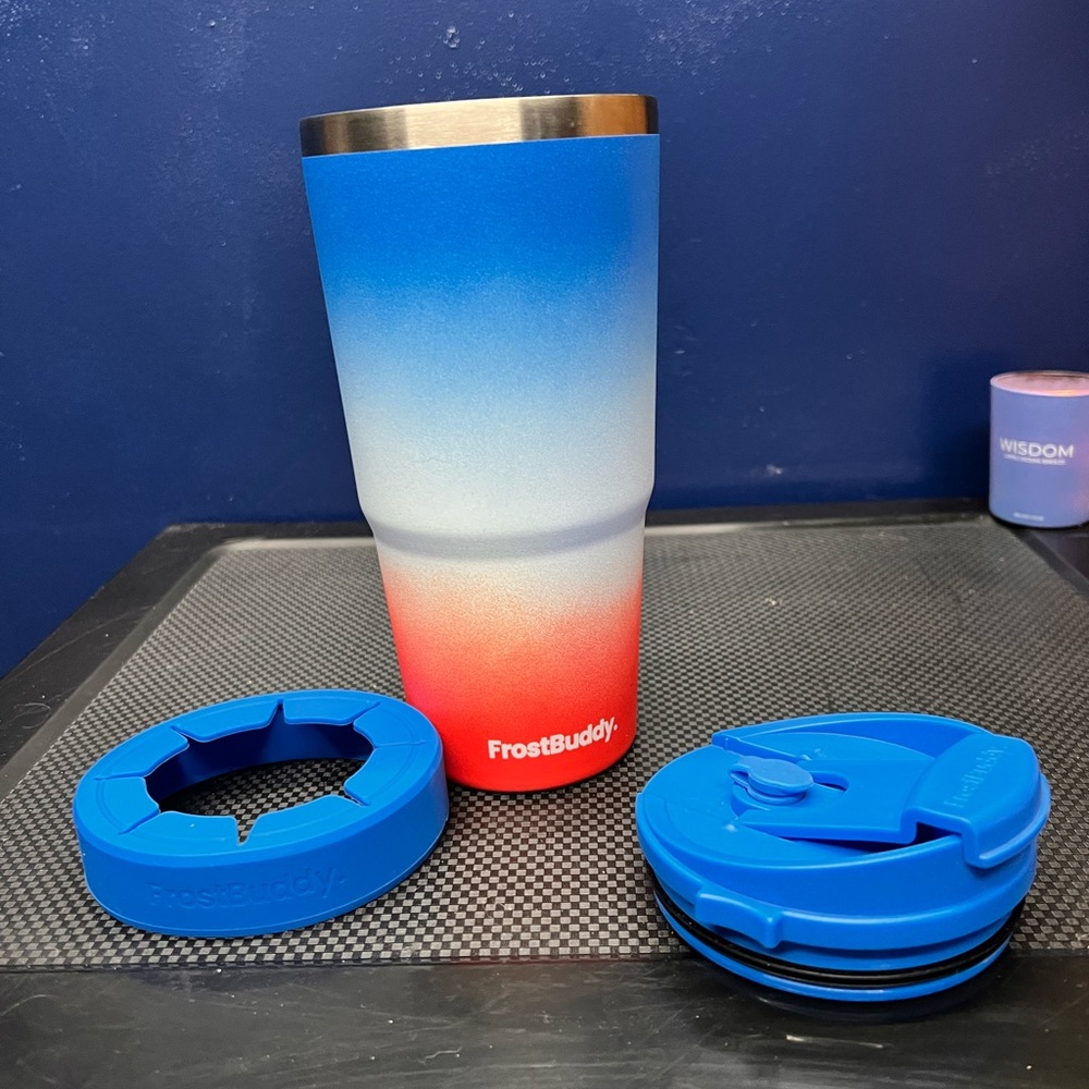 FrostBuddy Blue and Red Gradient Tumbler